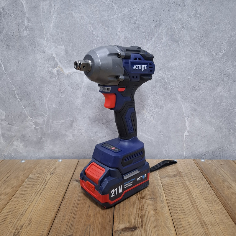 آچار بکس شارژی صنعتی 21 ولت دو باتری اکتیو مدل 21V کد 7823 درایو 1/2 اینچ