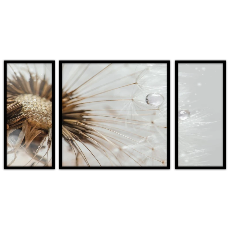تابلو بکلیت طرح دکوراتیو و مدرن گل مدل B-bu3515 مجموعه 3 عددی