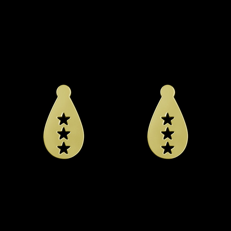 گوشواره طلا 18 عیار زنانه مدوپد مدل ستاره کد GA1-11970