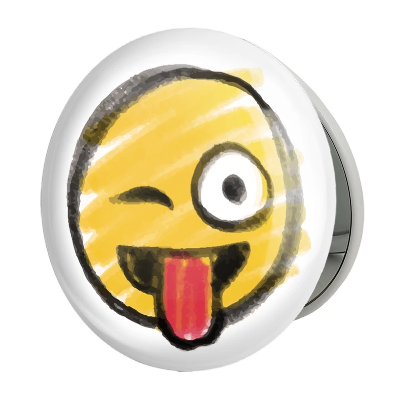 آینه جیبی خندالو طرح ایموجی Emoji مدل تاشو کد 3042 