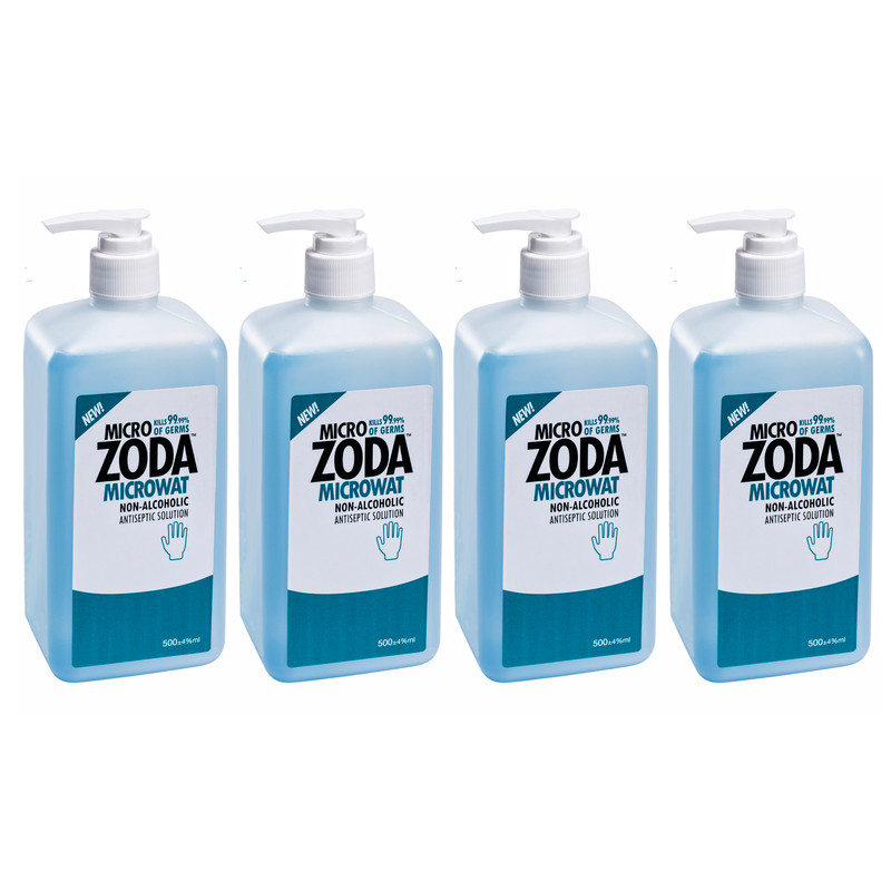 محلول ضدعفونی کننده میکروزدا مدل MICROWAT حجم 500 میلی لیتر مجموعه ۴ عددی 