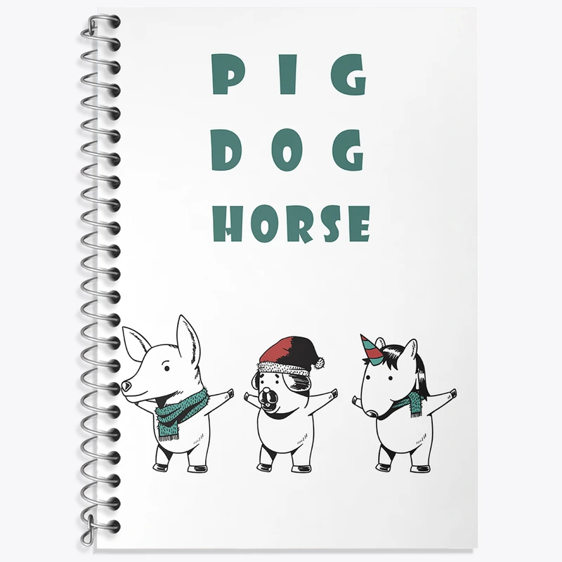 دفتر نت موسیقی 50 برگ خندالو طرح حیوانات بامزه و کیوت کد N2539