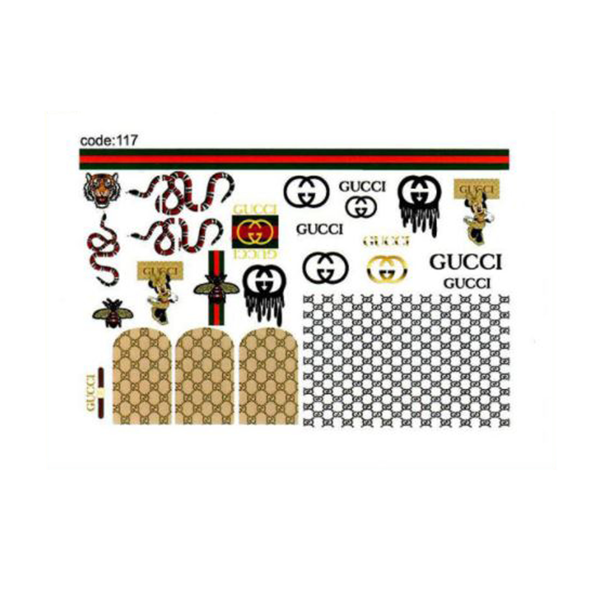 برچسب لنز ناخن کد C-117