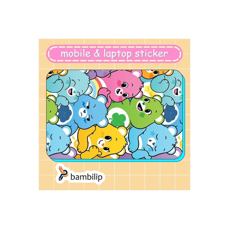 استیکر بامبیلیپ مدل کارت عابر طرح خرس های مهربان کد 7731892