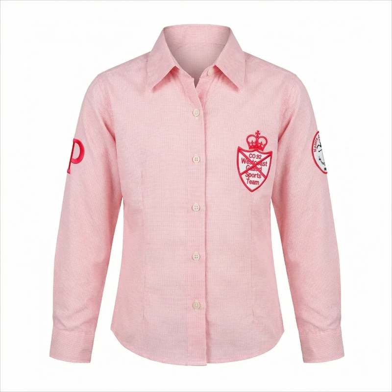 شومیز آستین بلند یقه برگردان دخترانه مدل پوم پوم لوپی دو