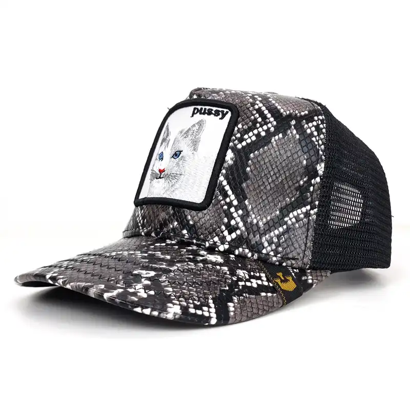 کلاه کپ گورین براز مدل پشت تور طرح گربه کد 1123