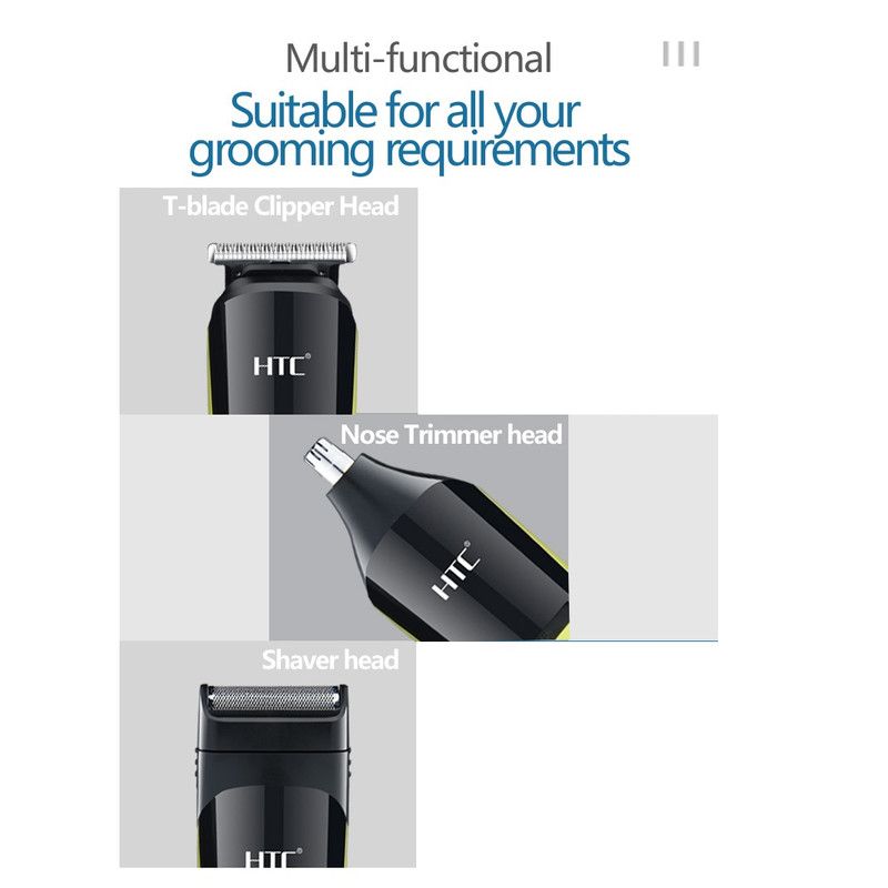 ست ماشین اصلاح موی بدن و صورت اچ تی سی مدل 3in1 Men Groomingkit -  - 4