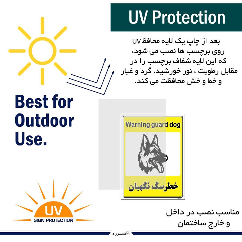برچسب ایمنی مستر راد طرح خطر سگ نگهبان مدل HSE-OSHA-047 برچسب ایمنی مستر راد طرح خطر سگ نگهبان مدل HSE-OSHA-047