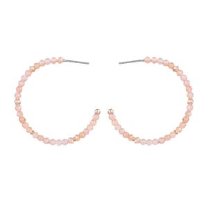 گوشواره حلقه‌ای زنانه مدل کریستالی Blush Pearl Glow بهاری