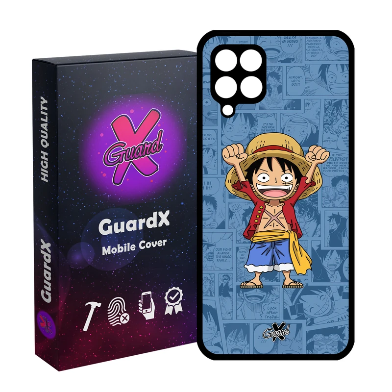 کاور گارد ایکس طرح One Piece Luffy Anime مدل Glass10464 مناسب برای گوشی موبایل سامسونگ Galaxy M32 4G/M22 4G/F22
