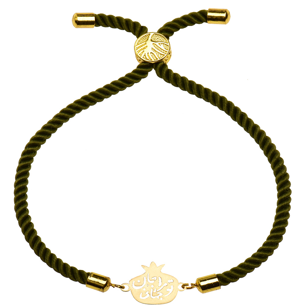 دستبند طلا 18 عیار زنانه کرابو طرح انار مدل Kr1665