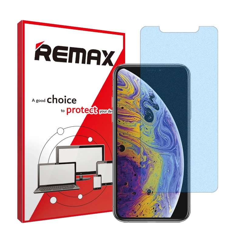 محافظ صفحه نمایش مات ضداشعه آبی ریمکس مدل HyMBLU مناسب برای گوشی موبایل اپل iPhone XS Max