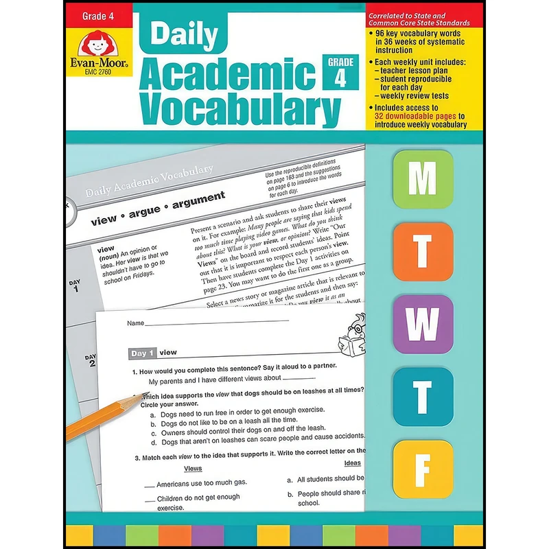 کتاب Daily Academic Vocabulary, Grade 4 اثر Jill S. Norris انتشارات Evan-Moor Educational Publishers
