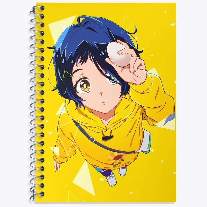 دفتر زبان 50 برگ خندالو مدل سه خط طرح آی انیمه واندر اگ پرایورتی کد 34059