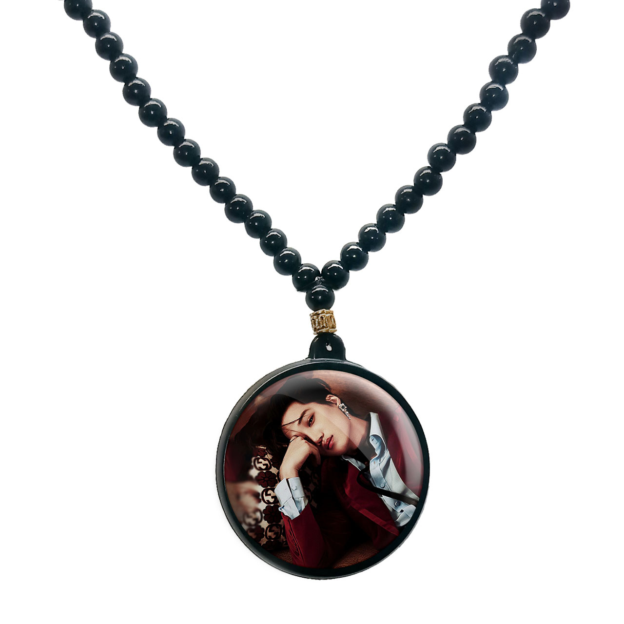 گردنبند پرمانه طرح exo کد pmd.14096 مدل دو طرفه