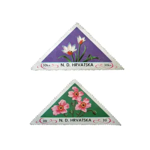 تمبر یادگاری مدل گل کد Flower-tri مجموعه 2 عددی