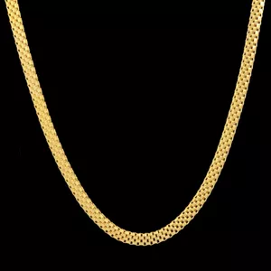 زنجیر طلا 18 عیار زنانه طلای مستجابی مدل هومر دامله  کد 40