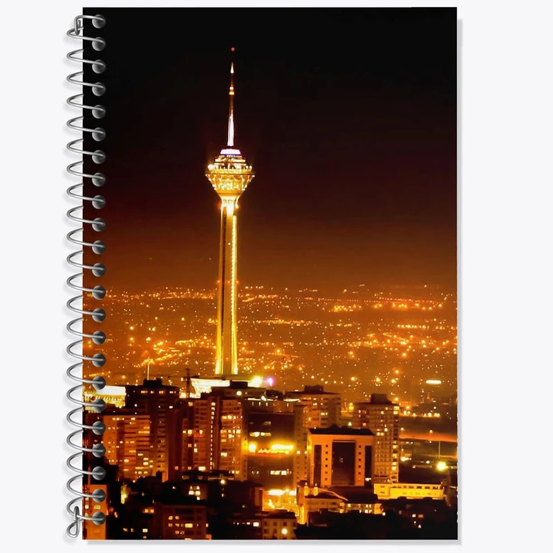 دفتر زبان 50 برگ خندالو مدل دو خط طرح تهران کد 8604