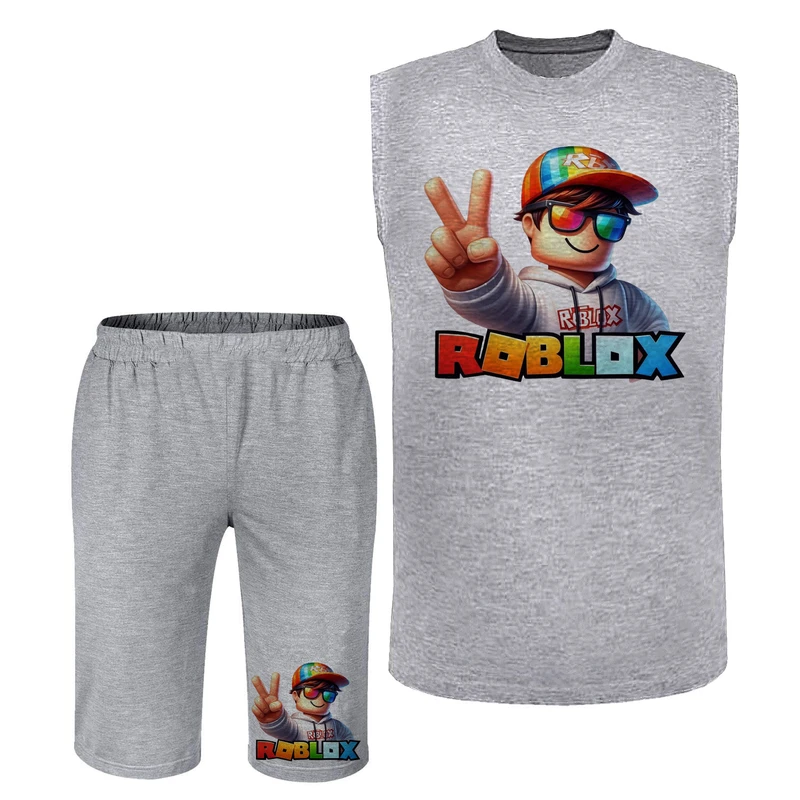 ست تاپ و شلوارک مردانه مدل آدمک A444