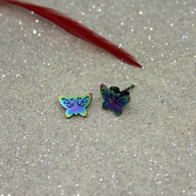 گوشواره زنانه طرح پروانه و ضربان کد RKH_1536 مجموعه 2 عددی گوشواره زنانه طرح پروانه و ضربان کد RKH_1536 مجموعه 2 عددی