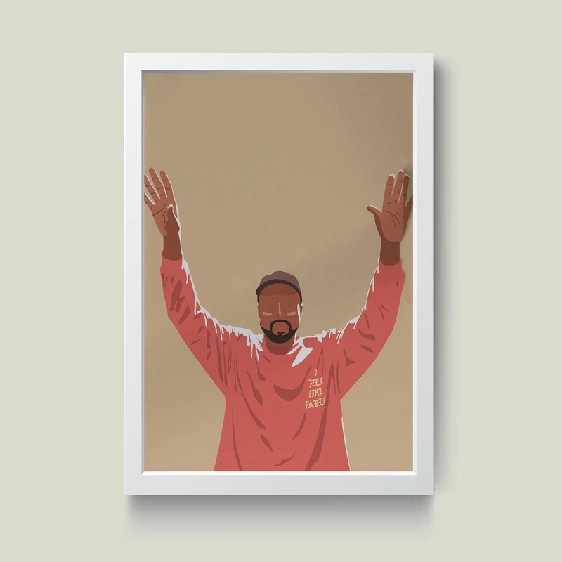 تابلو مدل کانیه وست Kanye West کدS1659-w