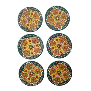 نعلبکی میناکاری سفالی کد120 بسته 6 عددی