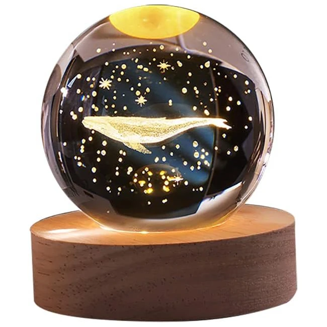 چراغ خواب مدل گوی شیشه ای طرح وال