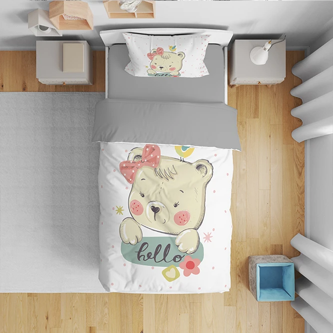 سرویس روتختی مدل خرسی 4198 تک نفره 5 تکه