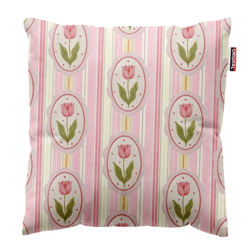 کوسن پاد آفرین طرح گل کد 2820 سایز 30*30 سانتی متر