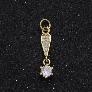 آویز گردنبند طلا 18 عیار زنانه قیراط مدل تک سنگ کد GH2596