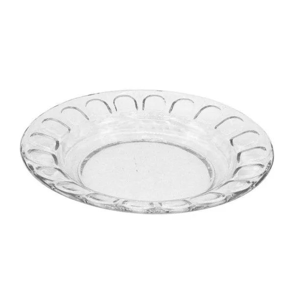 بشقاب خورش خوری شیشه و بلور اصفهان مدل گلایل کد 75 بسته 6 عددی
