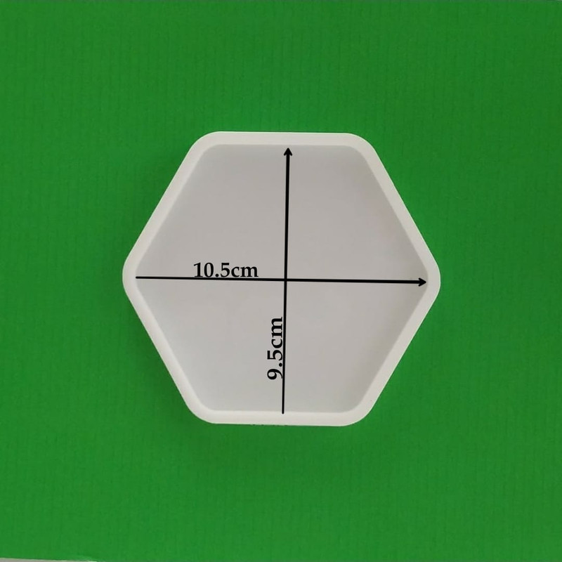 قالب رزین مدل زیرلیوانی طرح 6 ضلعی
