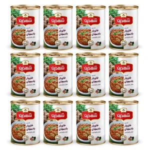کنسرو خوراک بادمجان شهدین - 370 گرم بسته 12 عددی