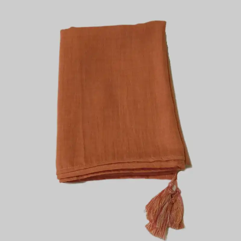 شال زنانه مدل وال نخی منگوله دار