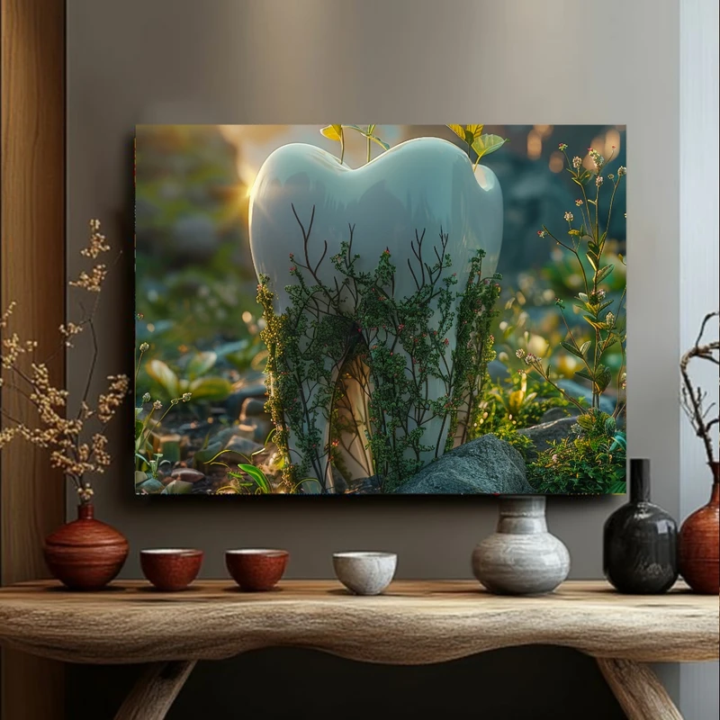 تابلو بوم طرح دندانپزشکی مدل دندان و طبیعت کد FP106507