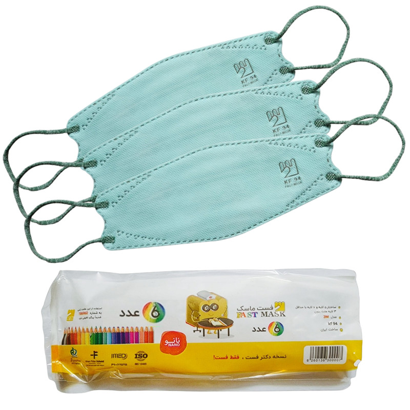 ماسک تنفسی کودک فست مدل 3 بعدی پنج لایه کد BA بسته 30 عددی ماسک تنفسی کودک فست مدل 3 بعدی پنج لایه کد BA بسته 30 عددی