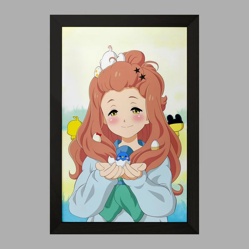 تابلو خندالو مدل کنزاکی انیمه لیز و پرنده آبی کد 23832