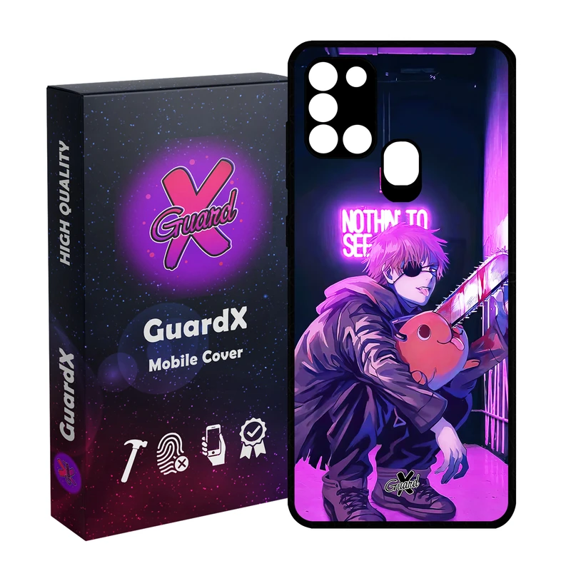 کاور گارد ایکس طرح Chainsaw Man Anime مدل Glass10625 مناسب برای گوشی موبایل سامسونگ Galaxy A21s
