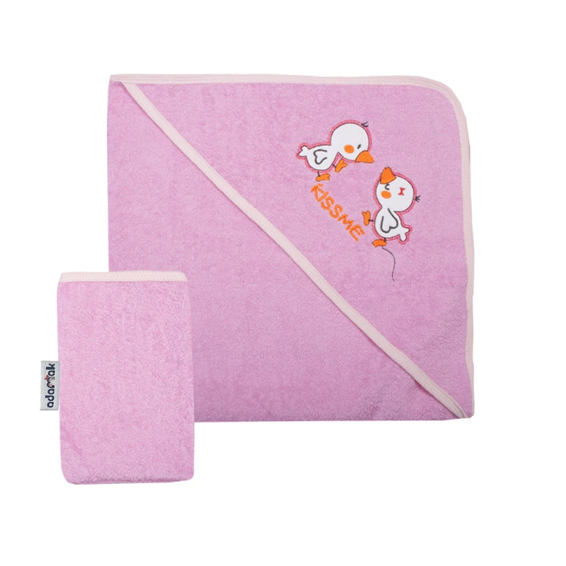 حوله نوزادی آدمک مدل جوجه سایز 85x85 سانتی متر به همراه لیف