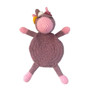 زیرلیوانی بافتنی طرح یونیکورن اسب شاخدار