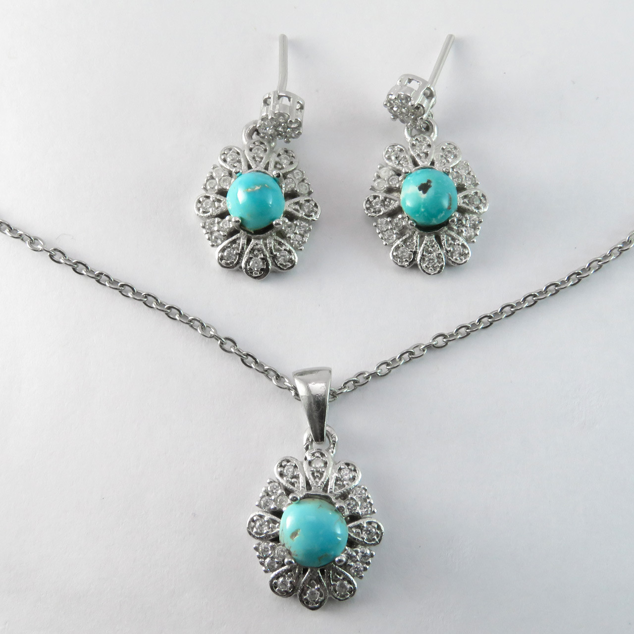 نیم ست نقره زنانه کد AV038-3