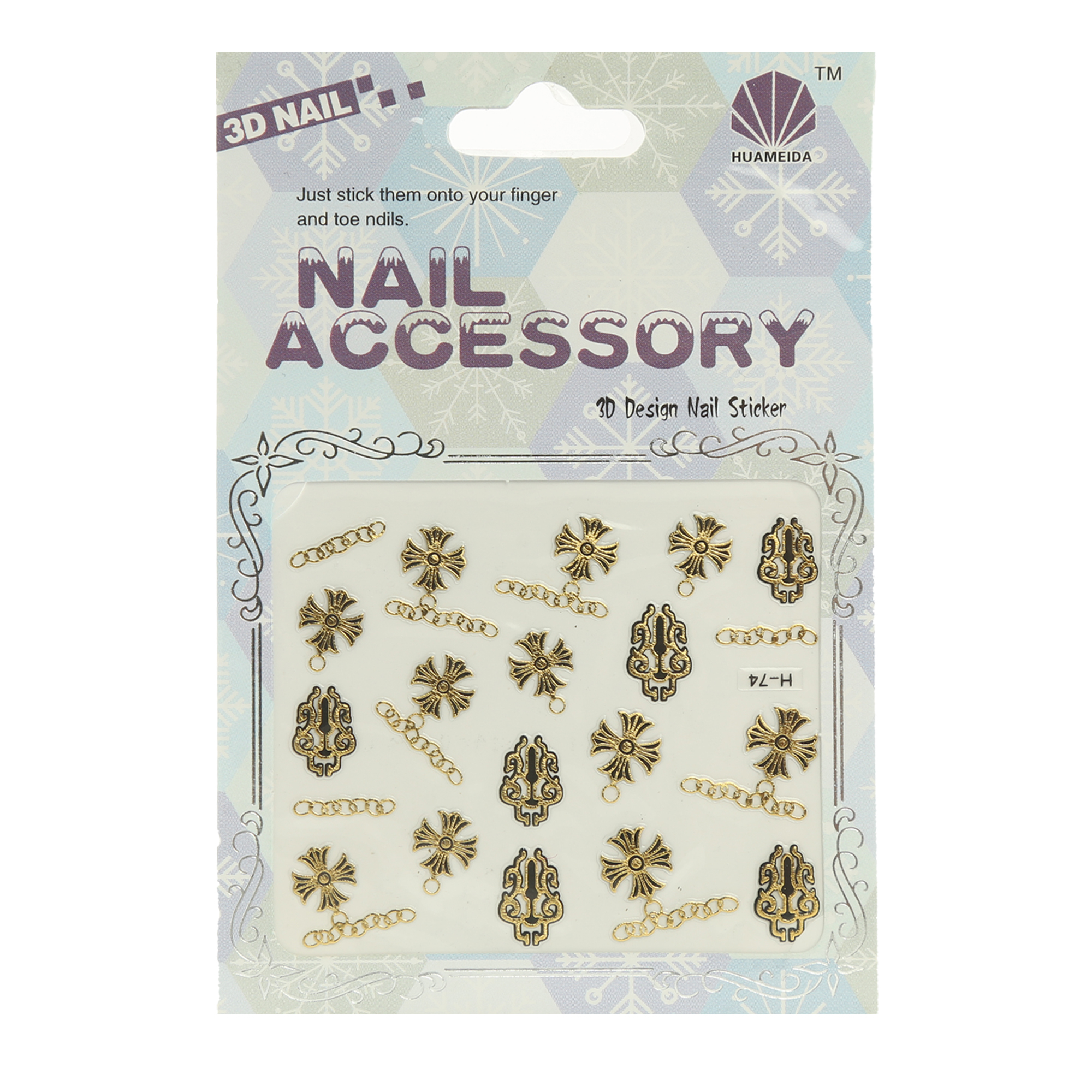 استیکر طراحی ناخن مدل H74