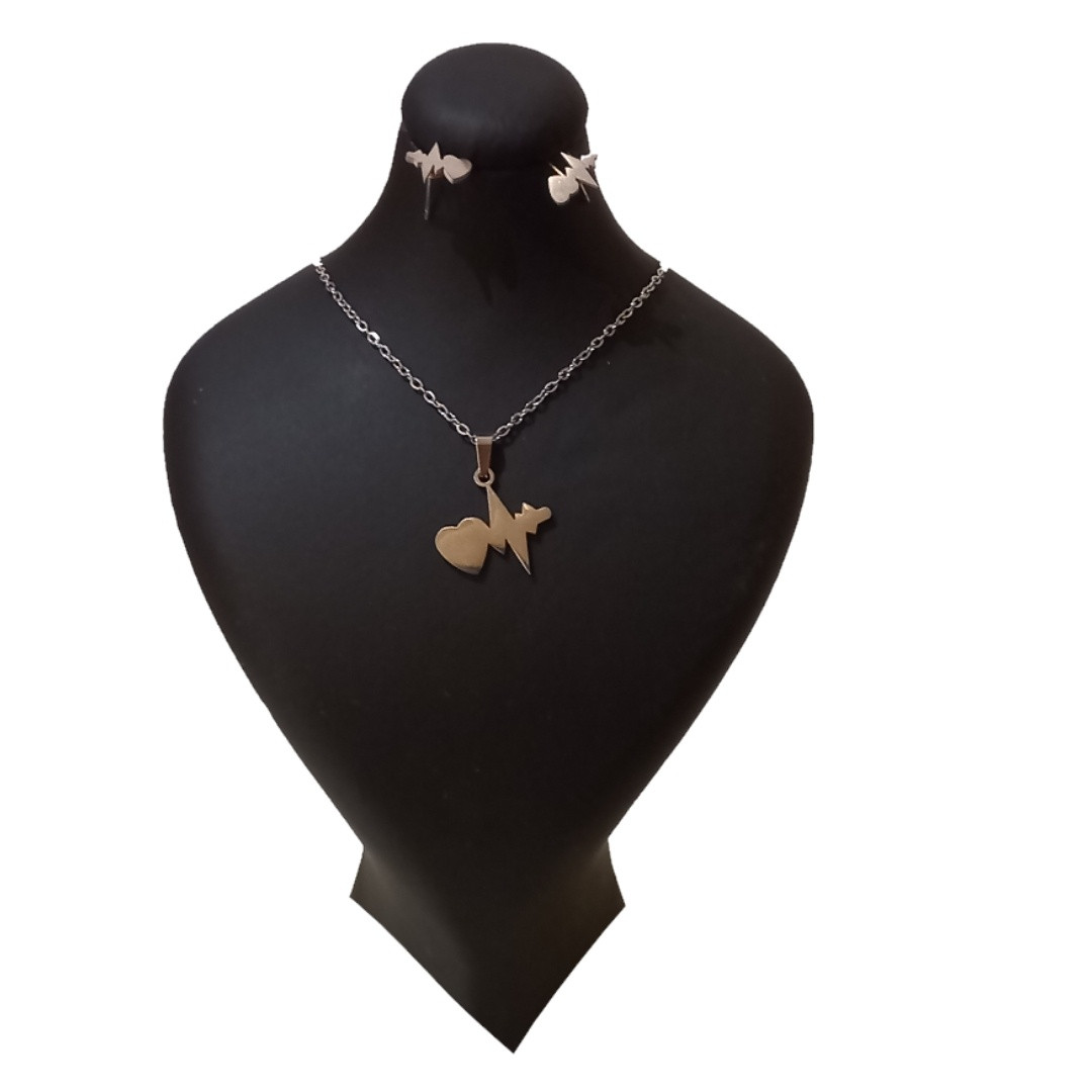 نیم ست زنانه مدل قلب و ضربان کد P2300