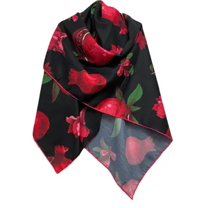 روسری زنانه مدل نخی کجراه پاییزه دست دوز کد 1326