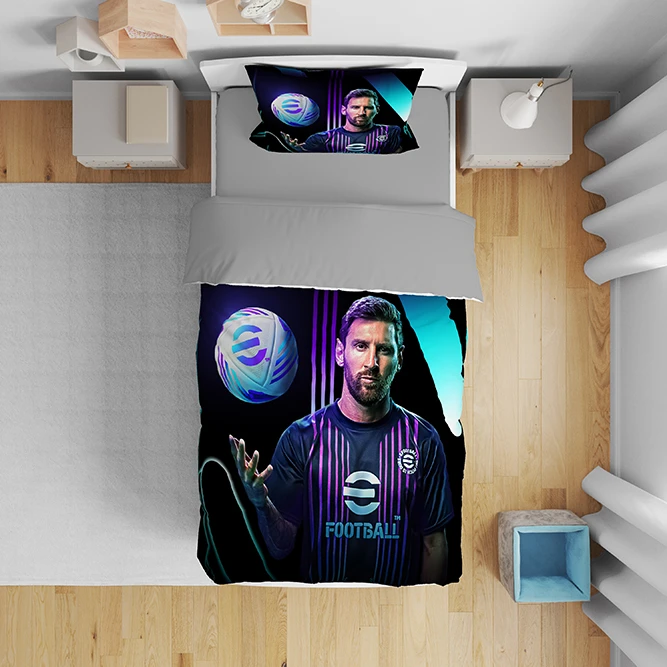 سرویس روتختی مدل مسی فوتبال 5154 تک نفره 5 تکه