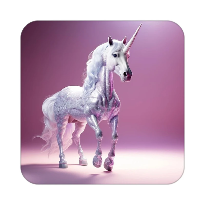 زیر لیوانی کاکتی طرح اسب تک شاخ و یونیکورن مدل mp29176