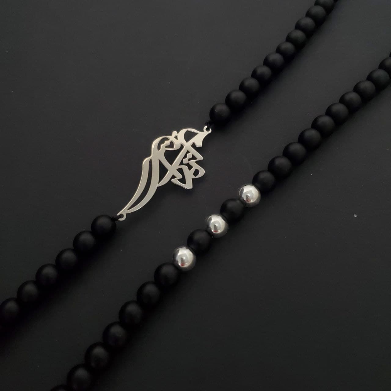 گردنبند نقره مردانه ترمه 1 طرح امیرحسین کد mas 00804 - - 2