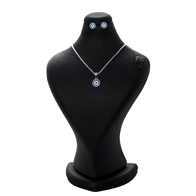 نیم ست نقره زنانه مدل چشم نظر