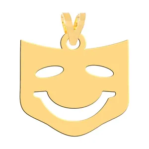 آویز گردنبند طلا 18 عیار زنانه فرشته مدل صورتک WNL-000602