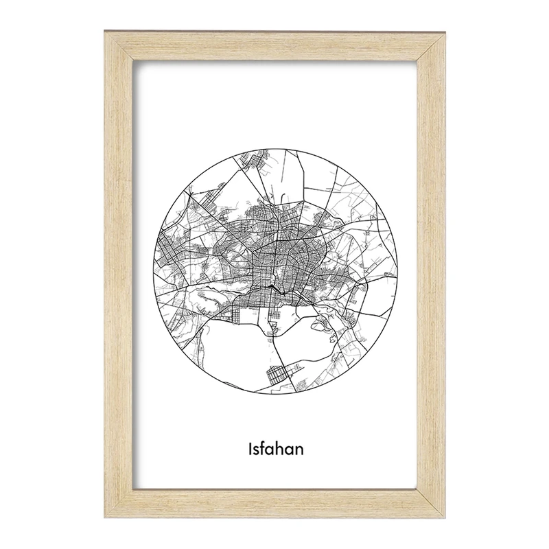 تابلو خندالو مدل نقشه شهر اصفهان کد F1710
